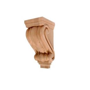 Picture of Unfinished Small Traditional Rubberwood (CORBEL-T-1-RW)