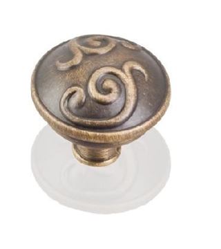 Picture of 1 3/8" Scrolled Dome Cabinet Knob 