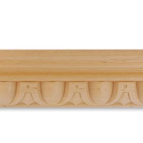 Picture of 1 9/16" W x 3 3/8" H Crown Moulding Plain, Egg and Dart 