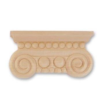 Picture of 6" X 3-1/4" Handcarved Capital Applique 