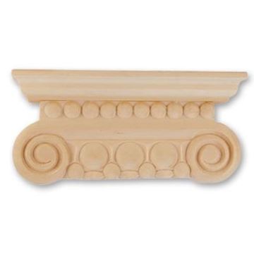 Picture of 7-3/4" X 3-3/4" Handcarved Capital Applique