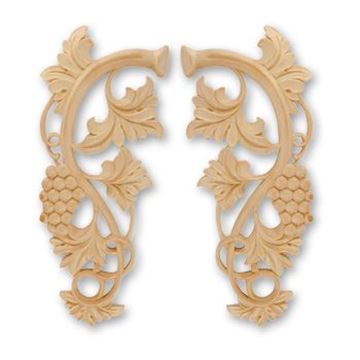 Picture of 5-3/4" X 13-1/2" X 3/4 Handcarved Corner Pair 