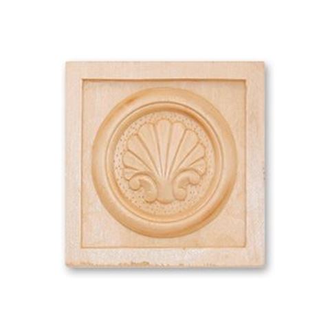 Picture of 3-1/4" X 3-1/4" X 3/4" Handcarved Rosette 