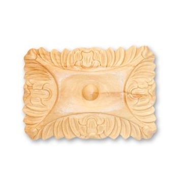 Picture of 5" X 3-1/2" X 7/8" Handcarved Rosette