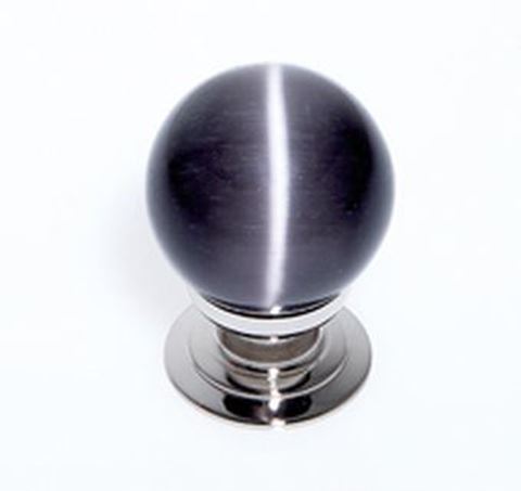 Picture of 1 1/5" Cat's Eye Glass Grey Smooth Round Knob
