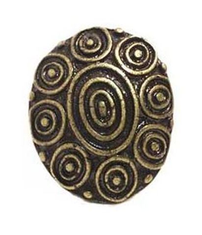 Picture of 1-3/8" Button Oval with Circle Design Knob 