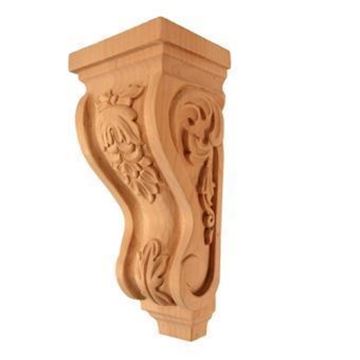 Picture of Unfinished Small Acanthus Corbel Alder (CORBEL-A-13-AL)