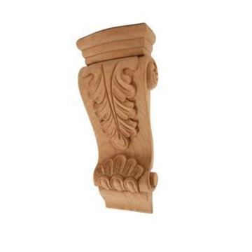 Picture of Unfinished Low Profile Acanthus Corbel Rubberwood (CORBEL-A-6-RW)