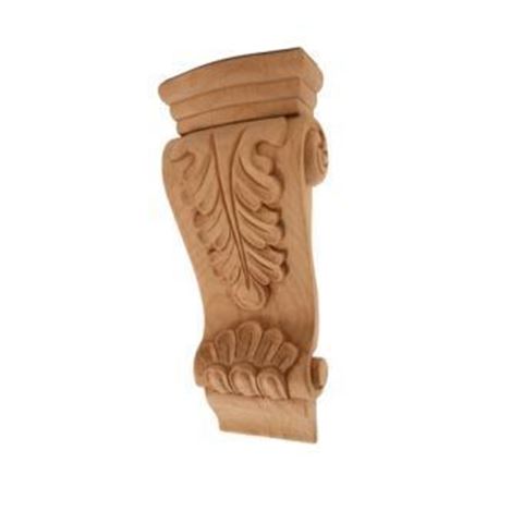 Picture of Unfinished Low Profile Acanthus Corbel Rubberwood (CORBEL-A-6-RW)