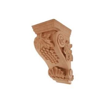 Picture of Unfinished Small Grape Corbel Rubberwood (CORBEL-G-1-RW)