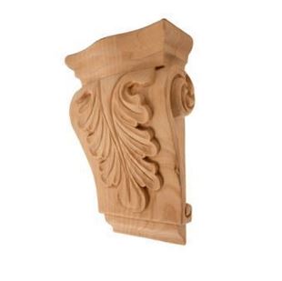 Picture of Unfinished Low Profile Acanthus Corbel Cherry (CORBEL-A-10-CH)
