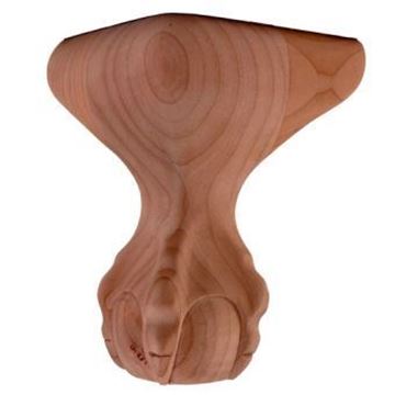 Picture of Unfinished Leg Ball & Claw Rubberwood (LEG-3-RW)