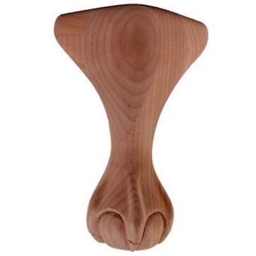Picture of Unfinished Leg Ball & Claw Rubberwood (LEG-4-RW)