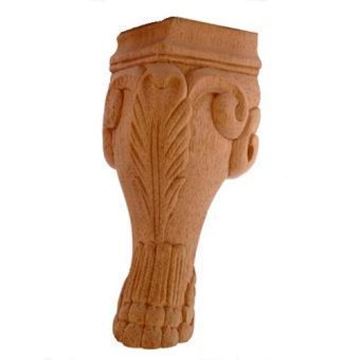 Picture of Unfinished Leg Carved Acanthus Alder (LEG-8-ALD)