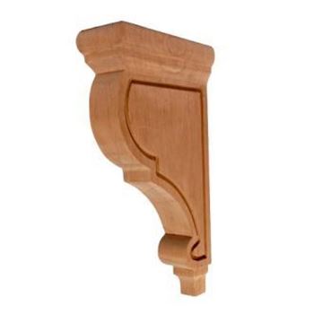 Picture of Unfinished Narrow Mission Corbel Rubberwood (CORBEL-M-4-RW)