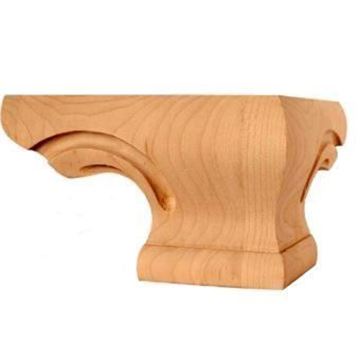 Picture of Unfinished Pedestal Foot Corner Rubberwood (PED-C-RW)