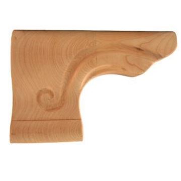 Picture of Unfinished Pedestal Foot Left Rubberwood (PED-3-L-RW)