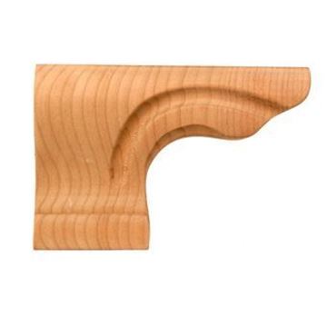 Picture of Unfinished Pedestal Foot Left Rubberwood (PED-L-RW)