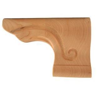 Picture of Unfinished Pedestal Foot Right Maple (PED-3-R-MP)