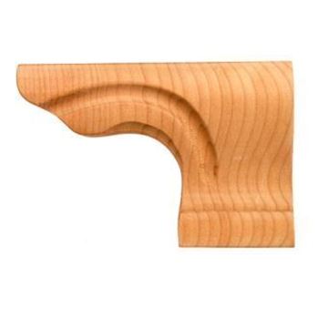 Picture of Unfinished Pedestal Foot Right Rubberwood (PED-R-RW)