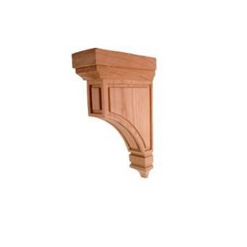 Picture of Unfinished Small Mission Corbel Rubberwood (CORBEL-M-1-RW)