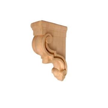Picture of Unfinished Traditional Bar Bracket Rubberwood (CORBEL-T-4-RW)