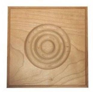 Picture of Fluted Rosette Caps for Beaded Moulding Red Oak (R3871OUF2)