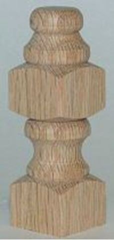 Picture of Galley Rail Corner Post Hickory (G9620HUF3)