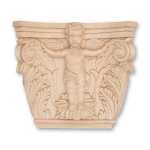 Picture of Handcarved Capital Applique Red Oak (420O)