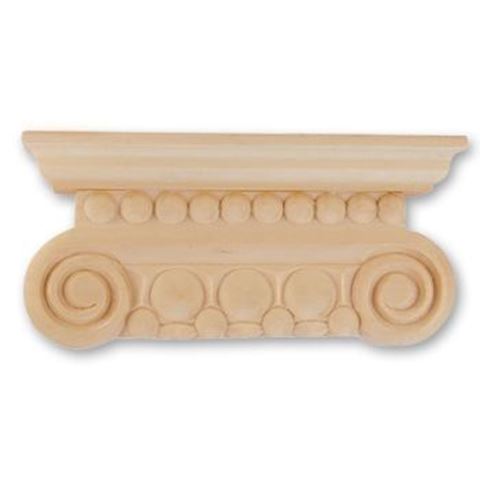Picture of Handcarved Capital Applique Whitewood (336AWW)