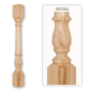 Picture of Handcarved Mantel Bases  Posts Red Oak (501O)