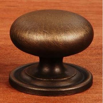 Picture of 1-1/2" Large Solid Plane Knob with Backplate